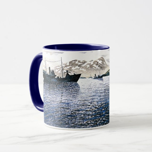 Eric Ravilious - Norway, magic realism art Mug (Front Left)