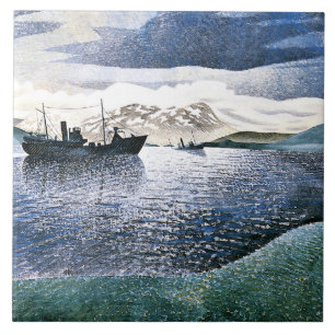 Eric Ravilious - Norway, magic realism, Ceramic Tile