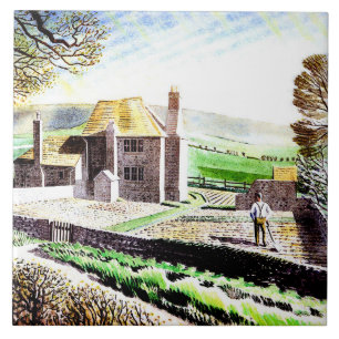 Eric Ravilious, Shepherd's Cottage, Ceramic Tile