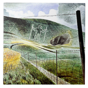 Eric Ravilious - The Wilmington Giant, Ceramic Tile