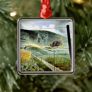 Eric Ravilious - The Wilmington Giant, Metal Ornament