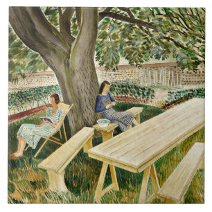 Eric Ravilious, Two Women in a Garden, Ceramic Tile