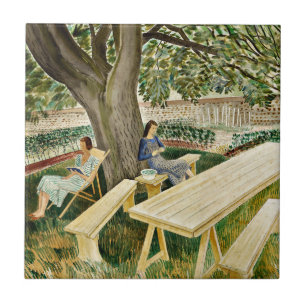 Eric Ravilious, Two Women in a Garden, Ceramic Tile