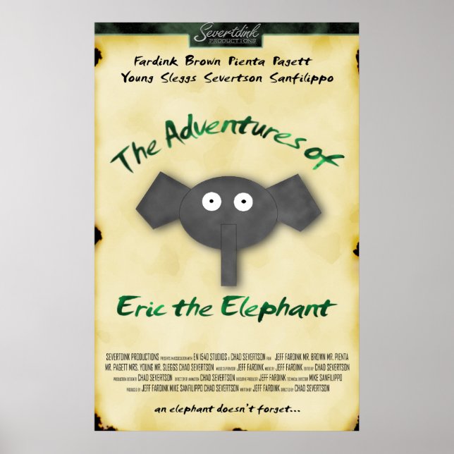 Eric The Elephant Movie Poster (Front)