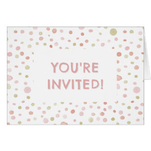 Erica Confetti Watercolor Dots Birthday Invite