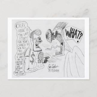 Erica Crooks Comics : Game Show scam Holiday Postcard