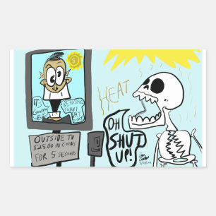 Erica Crooks Comics: Summer heatwave / dark comedy Rectangular Sticker