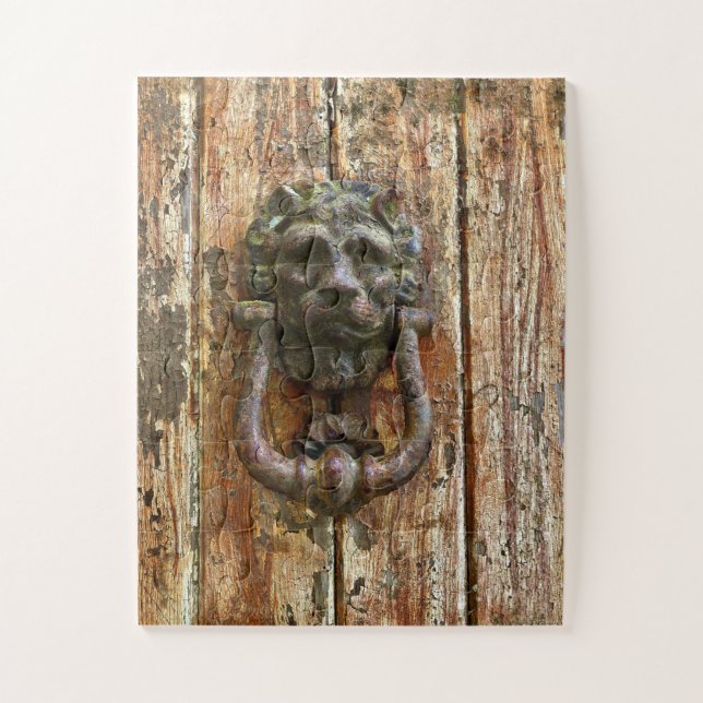 Erice Lion Knocker | Sicily's Mediaeval Grit Jigsaw Puzzle (Vertical)