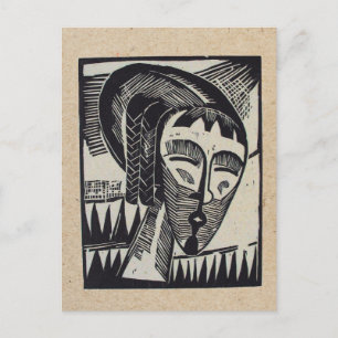 Erich Heckel woodcut post card