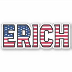 Erich Name Vorname USA Sticker Stickerset