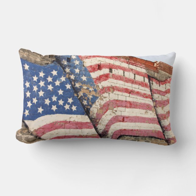 Erick, Oklahoma, USA. Route 66 Lumbar Cushion (Front)