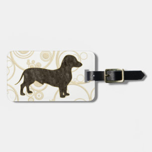 Eridox old style dachshund luggage tag