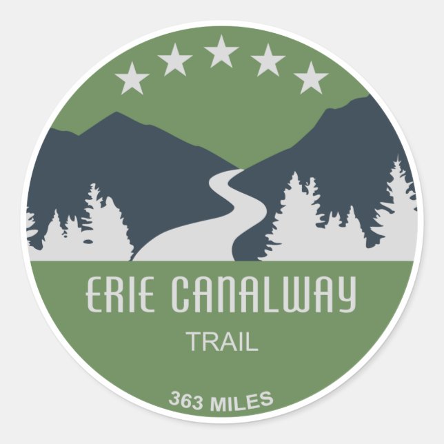 Erie Canalway Trail Classic Round Sticker (Front)