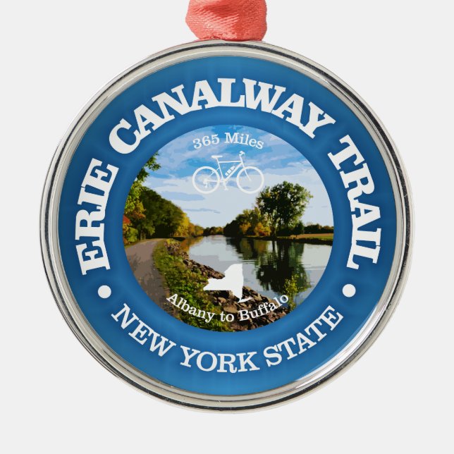 Erie Canalway Trail (cycling c) Metal Ornament (Front)
