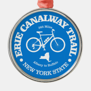 Erie Canalway Trail (cycling) Metal Ornament