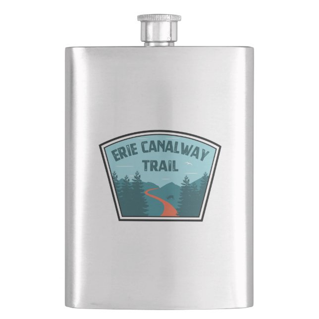 Erie Canalway Trail Hip Flask (Front)