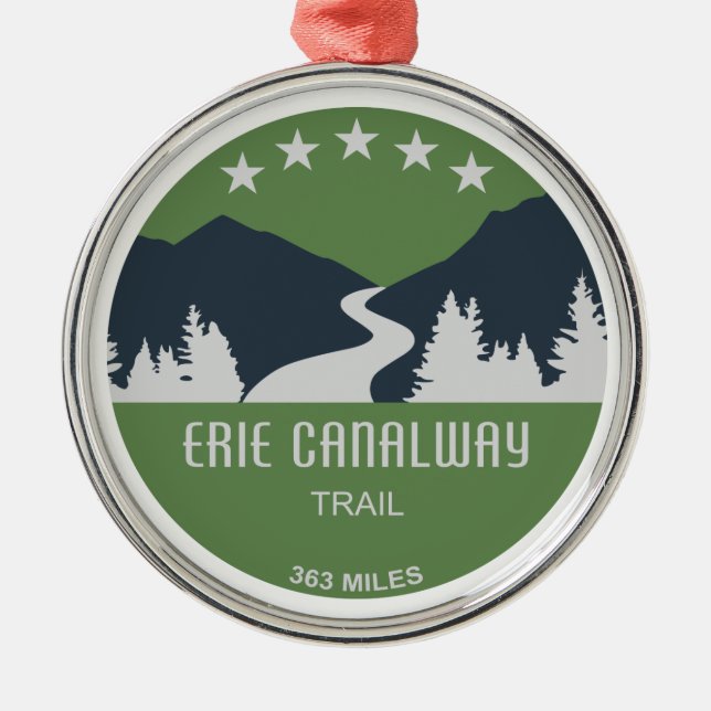 Erie Canalway Trail Metal Ornament (Front)