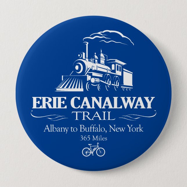 Erie Canalway Trail (RT) 10 Cm Round Badge (Front)