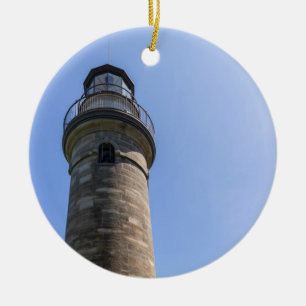 Erie Land Lighthouse Ceramic Ornament