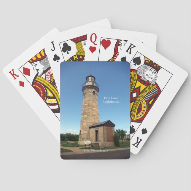 Erie Land Lighthouse playing cards (Back)