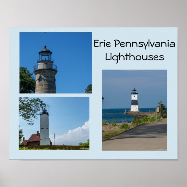 Erie Pennsylvania Lighthouses Poster (Front)