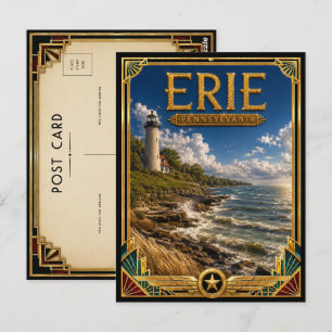 Erie Pennsylvania Vintage Art Deco Golden Age Postcard