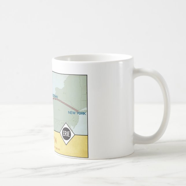 Erie Railroad Map Mug (11oz) (Right)