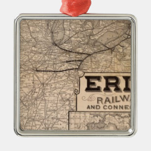 Erie Railway and connections Metal Ornament