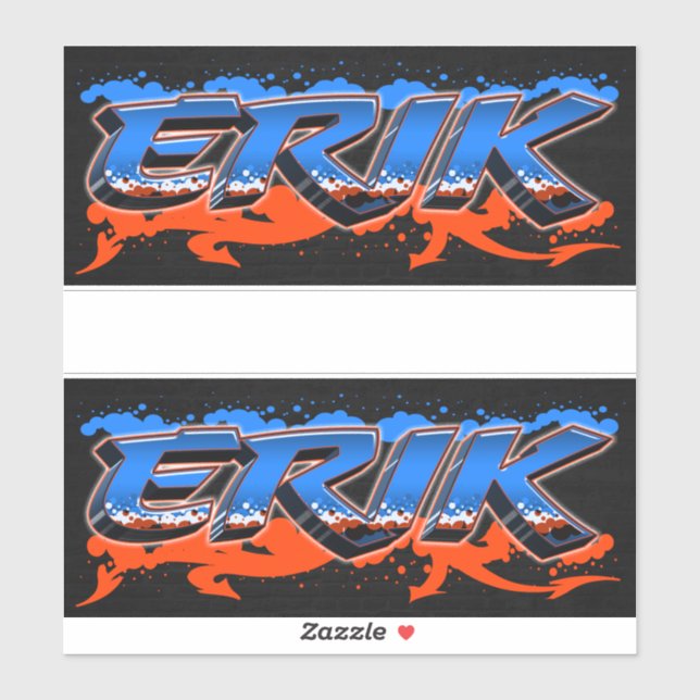 Erik First Name Graffiti Sticker (Sheet)