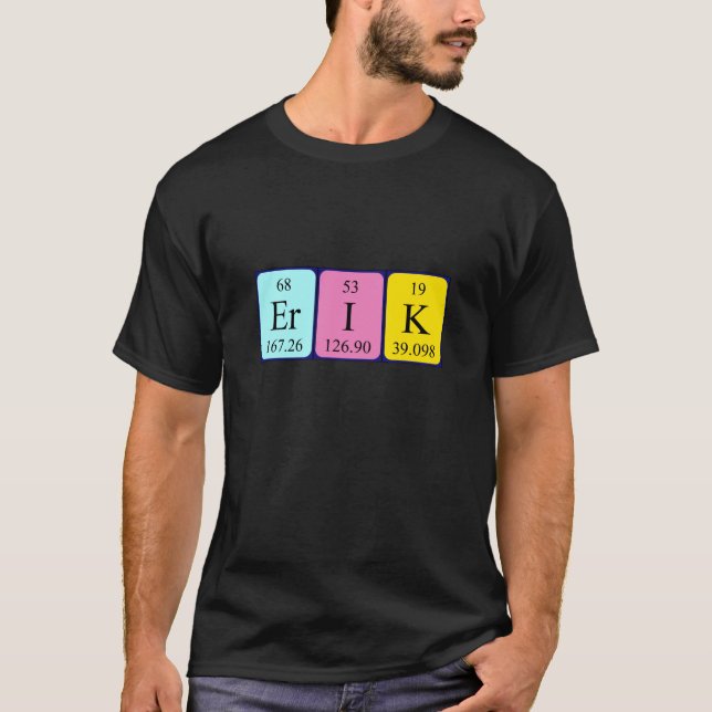 Erik periodic table name shirt (Front)