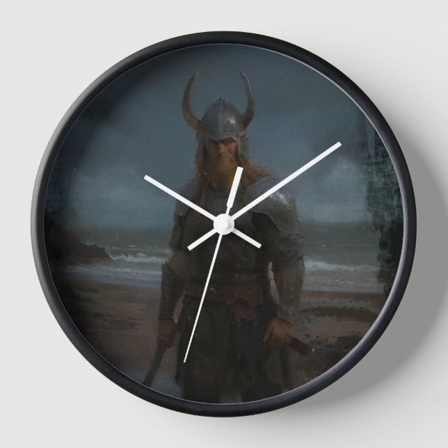 Erik the Red Viking Hero Clock (Front)