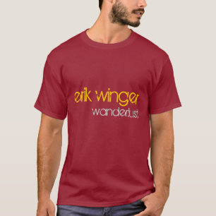 Erik Winger "Wanderlust" t shirt - dark red
