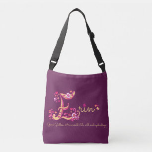 Erin E monogram art and name meaning bag