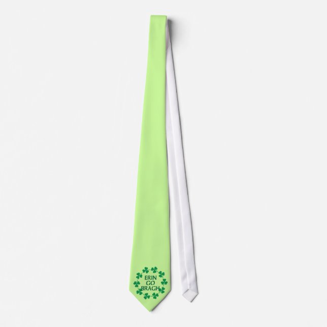 Erin Go Bragh Circle of Shamrocks Tie (Front)