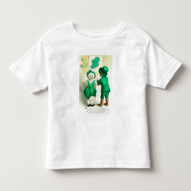 Erin Go Bragh Couple Looking at Ireland Map Toddler T-Shirt (Front)