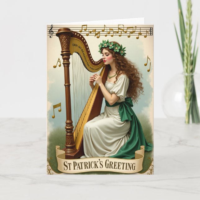 Erin Go Bragh Harp Music Card (Front)