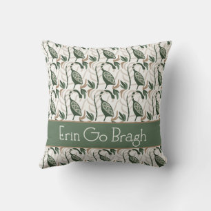 Erin go Bragh Irish Bird Pattern Cushion