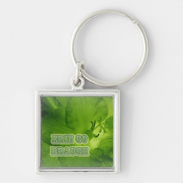 Erin Go Braugh Green Freesia Items Key Ring (Front)