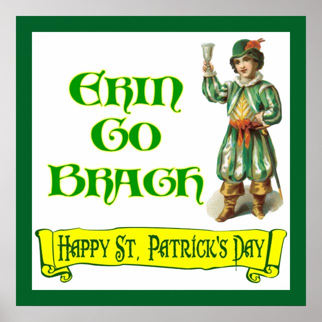 Erin Go Braugh Happy St. Patrick's Day Poster (Front)