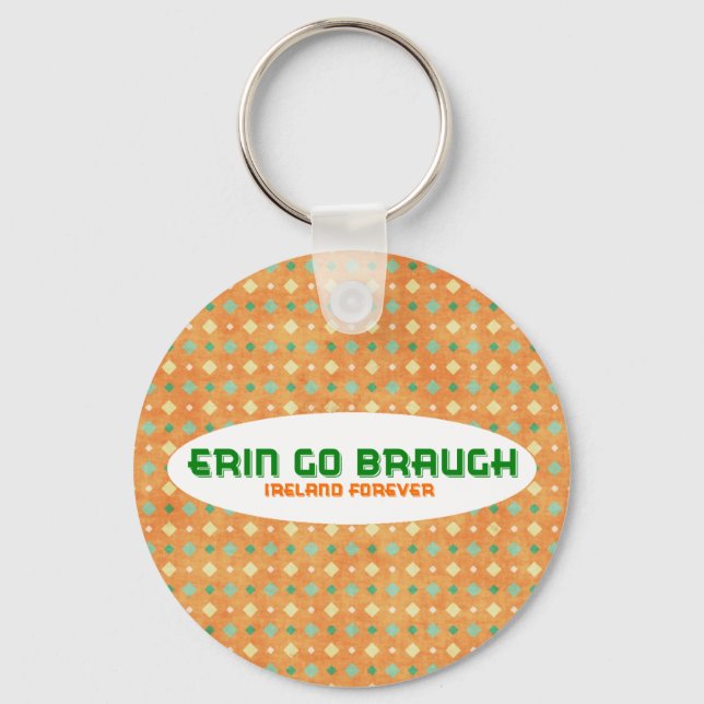Erin Go Braugh Ireland Forever Key Ring (Front)