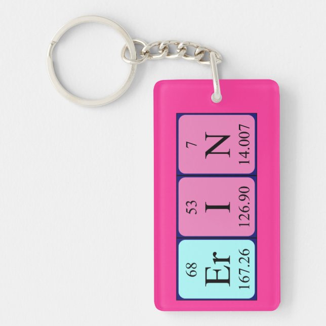 Erin periodic table name keyring (Front)