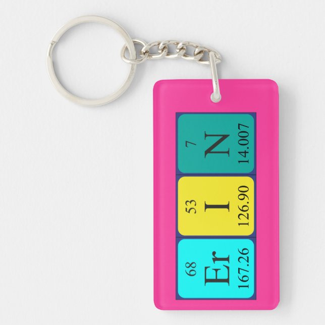 Erin periodic table name keyring (Front)