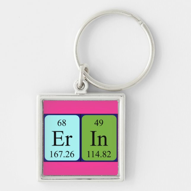 Erin periodic table name keyring (Front)