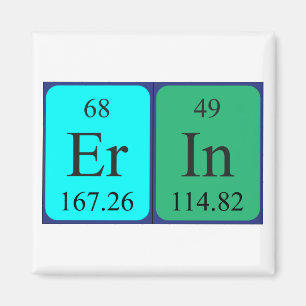 Erin periodic table name magnet
