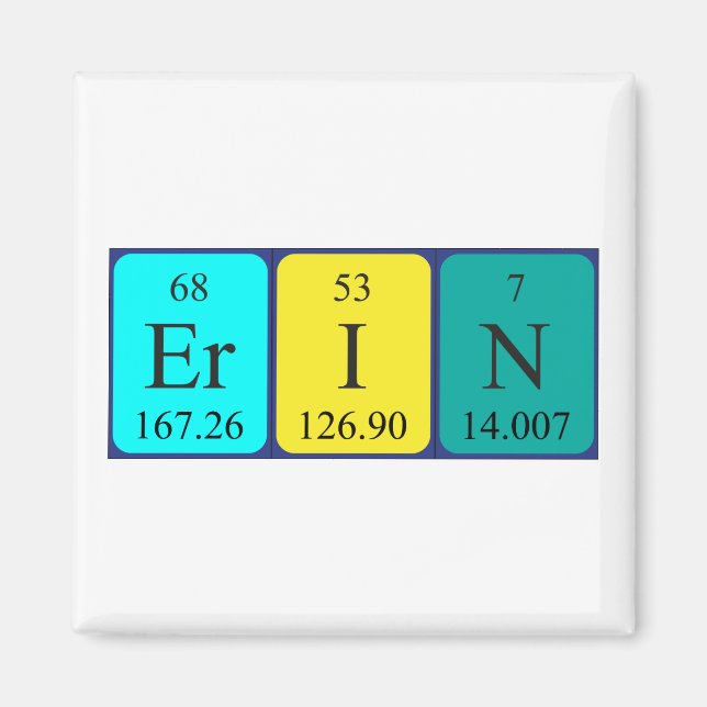 Erin periodic table name magnet (Front)