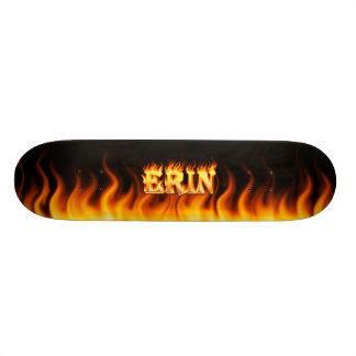 Erin skateboard fire and flames design.