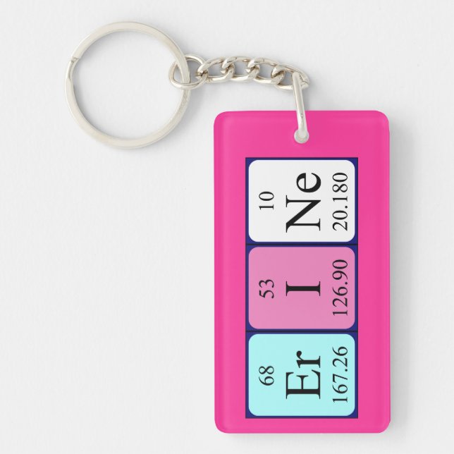 Erine periodic table name keyring (Front)