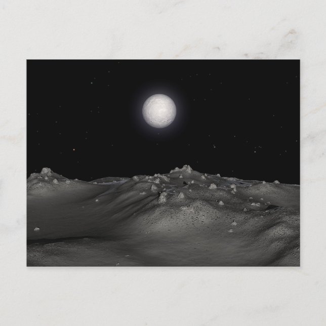 Eris as seen from Dysnomia Postcard (Front)