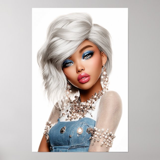 Eris Monei Editorial Beauty Portrait Poster (Front)