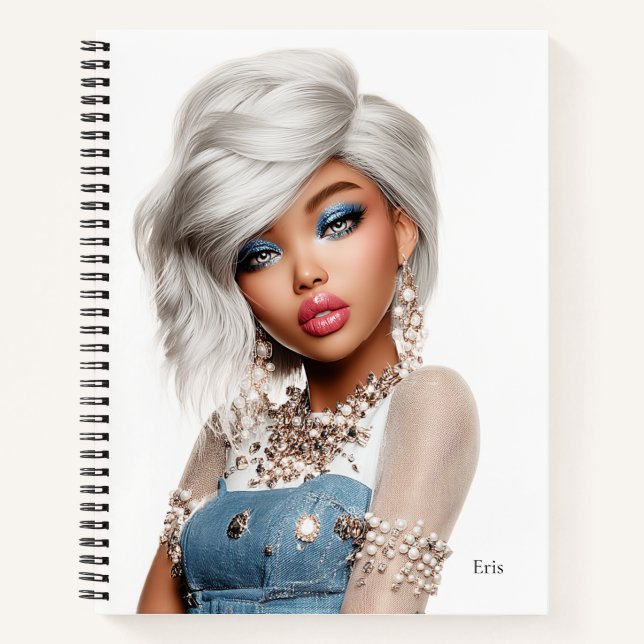 Eris Monei Editorial Portrait – Personalised  Notebook (Front)
